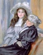 Pierre-Auguste Renoir Portrait of Berthe Morisot and daughter Julie Manet, oil